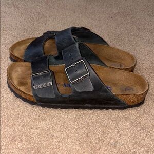 Birkenstock Arizona Black Leather Sandals
